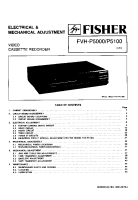 Fisher FVHP-5000 - Service Manual